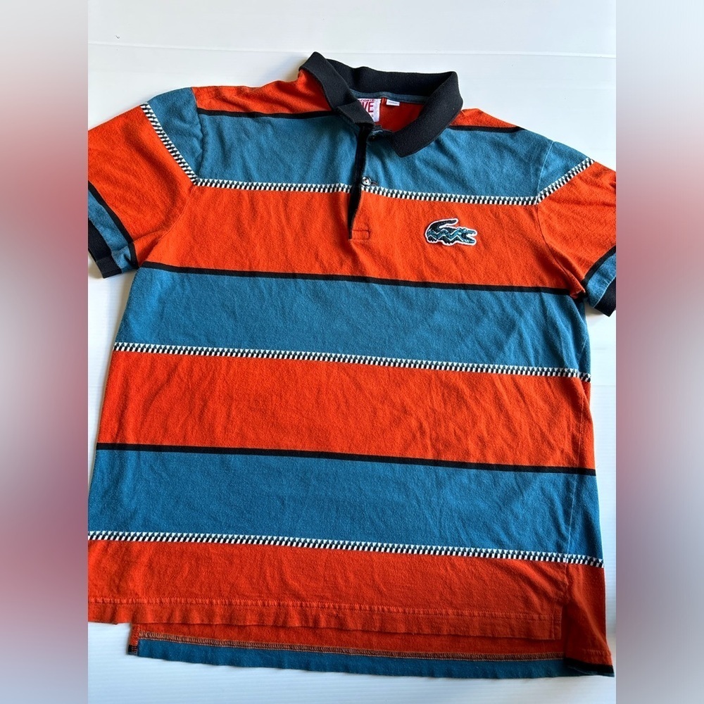 Lacoste Striped Polo T-Shirt Vintage
